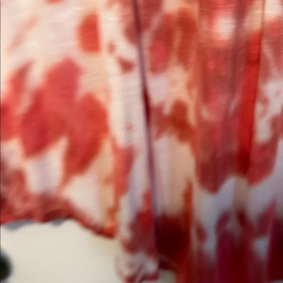 Knox Rose Coral Tie-Dye Blouse XL - Picture 3 of 6